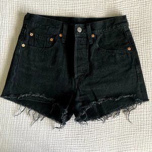 Levi's 501 Black Jean Shorts High-Waisted